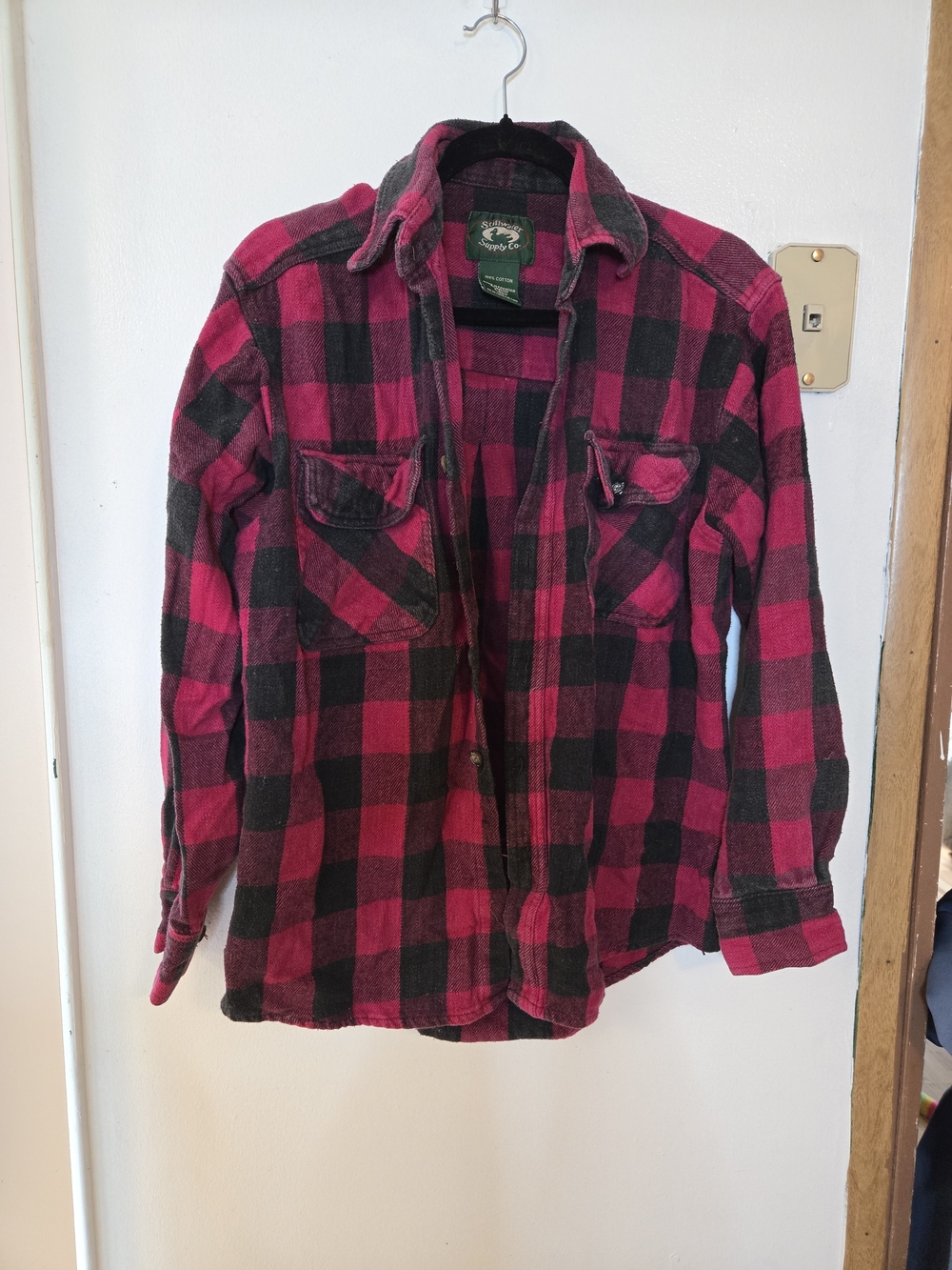 Red and Black Buffalo Plaid Flannel Shirt